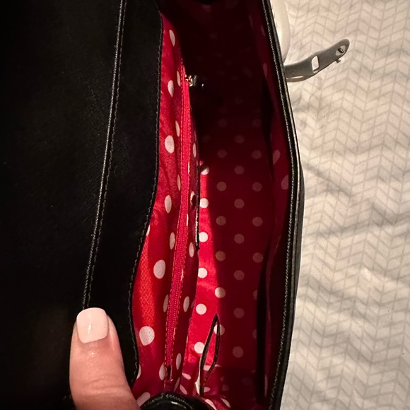 Kate Spade Disney Minnie Mouse Neema Black Backpack Red - Picture 8 of 13